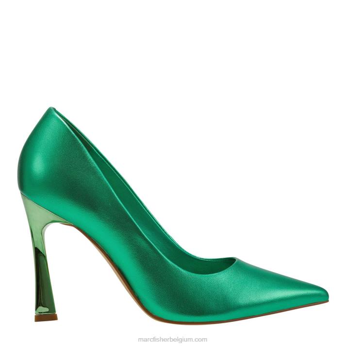 vrouwen sassie pumps met hak Marc Fisher BNX0H675 groen leer