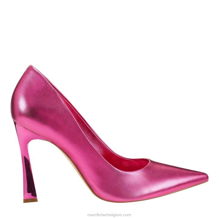 vrouwen sassie pumps met hak Marc Fisher BNX0H676 roze metallic leer