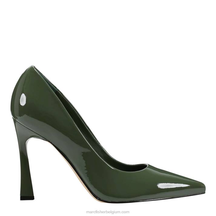 vrouwen sassie pumps met hak Marc Fisher BNX0H689 olijf lakleer