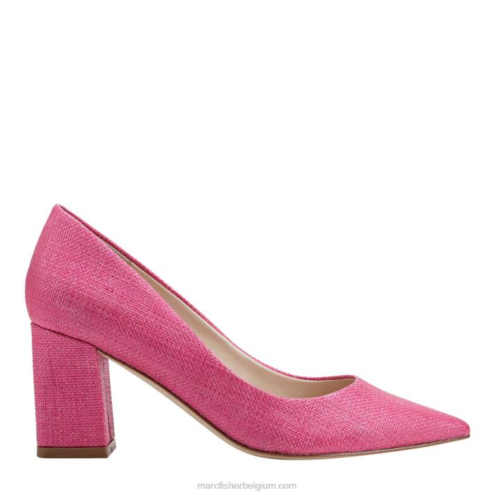 vrouwen zala pumps met puntige neus en blokhak Marc Fisher BNX0H656 roze raffia