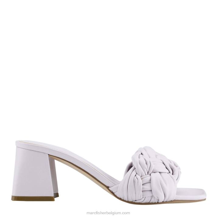 vrouwen cerita slip-on sandaal met blokhak Marc Fisher BNX0H513 grijs leer