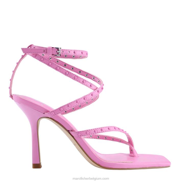 vrouwen dallin sandaal met bandjes en hakken Marc Fisher BNX0H421 roze leer