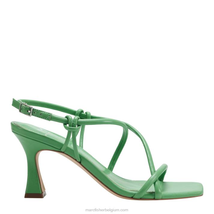 vrouwen dayne sandaal met slingback hak Marc Fisher BNX0H381 groen leer
