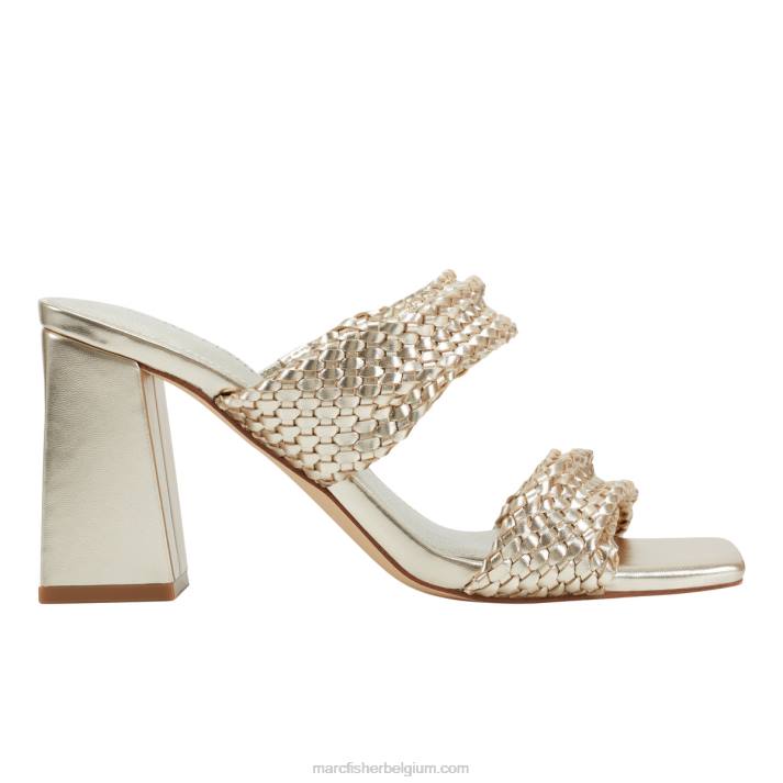 vrouwen eloria getailleerde geklede sandalen Marc Fisher BNX0H366 goud iriserend